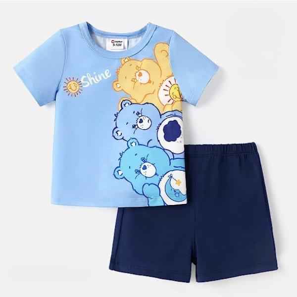 Blue T-shirt with Bears Print