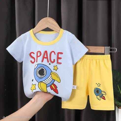 Light Blue Rocket T-Shirt & Shorts