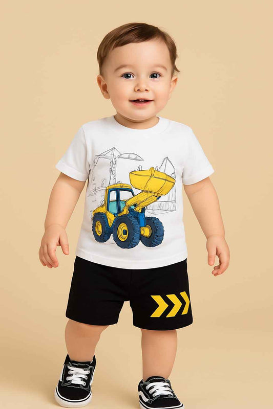 Loader Print T-Shirt & Shorts