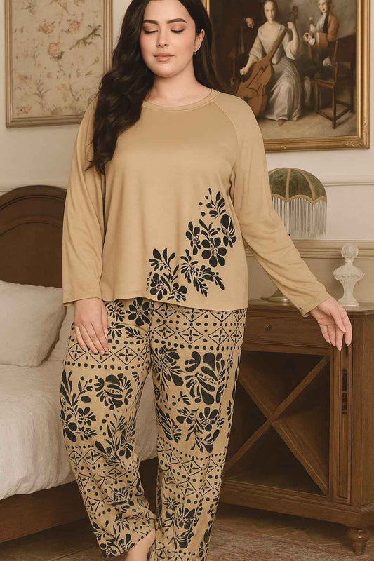 Floral Night Suit – Soft Jersey by Fabric