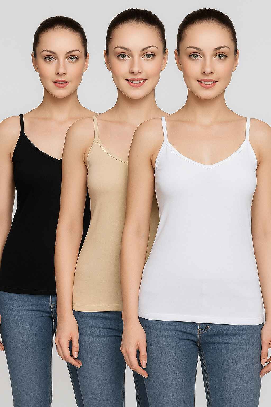 Pack of 3 Soft Cotton Women’s Camisoles