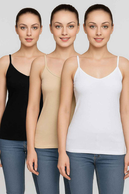 Pack of 3 Soft Cotton Women’s Camisoles