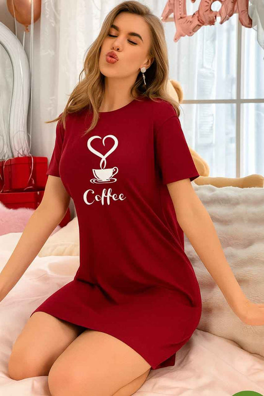 Coffee Heart Cup Long T-Shirt