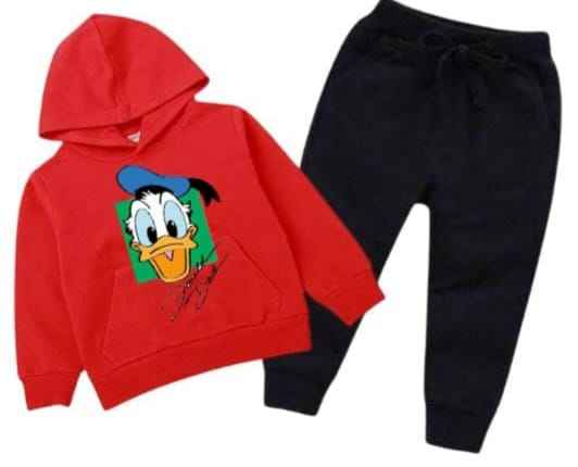 Kids Donald Duck Printed Winter Tracksuit – Hoodie & Trouser