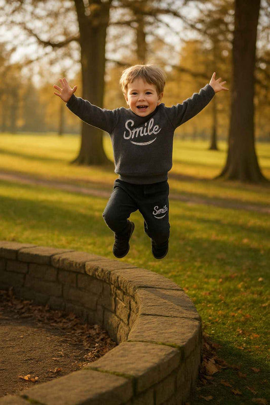 Kids Winter Printed Tracksuit – Hoodie + Trouser