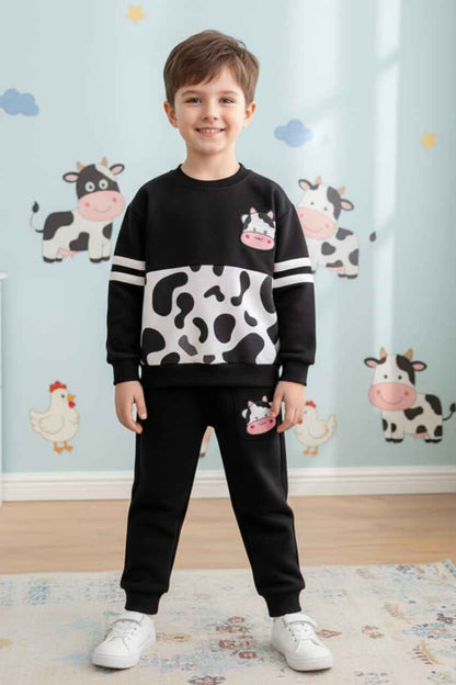 Hello Winter – Moo Cow Black Double Fleece Set (1–10 Years) (Copy)