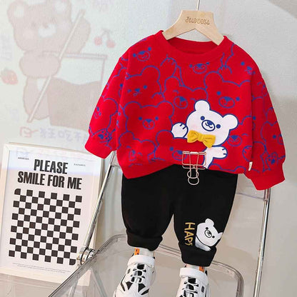 Hello Winter – Red Bow Bear Double Fleece Set (1–10 Years) (Copy)