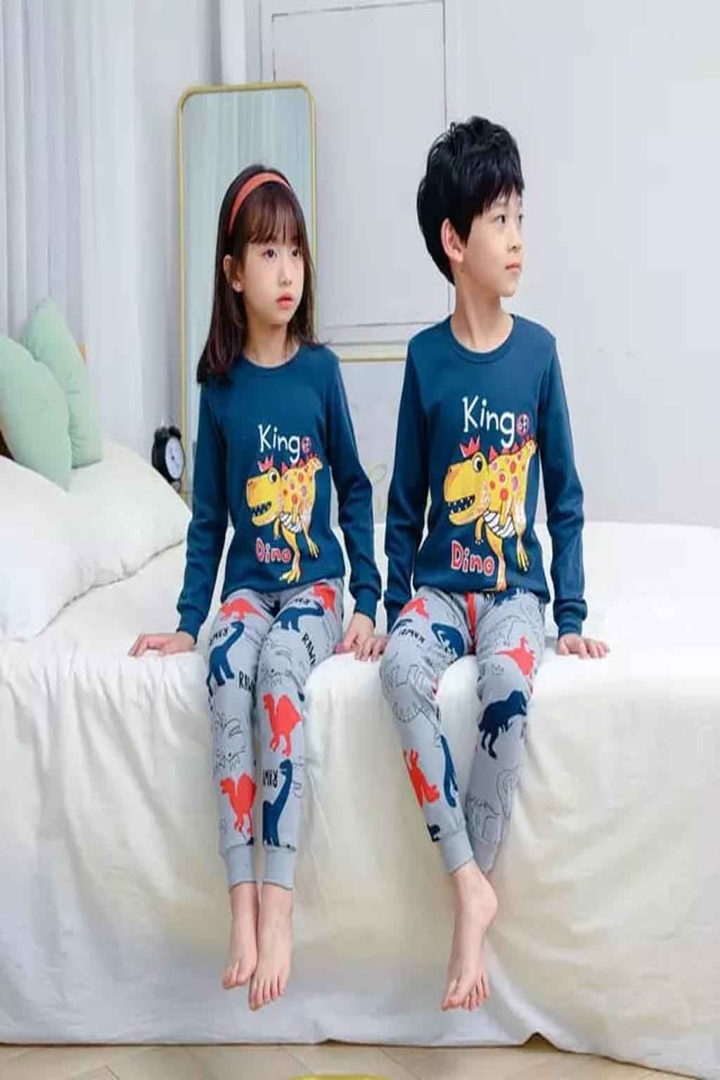 Dino King Kids Pajama Set 🦖👑