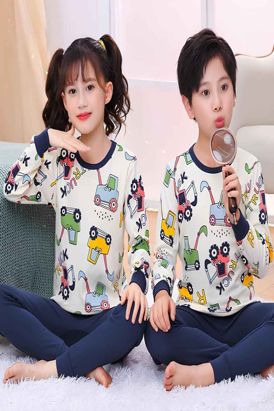 Kids Truck Print Pajama Set