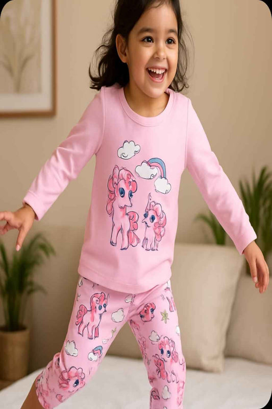 ✨ Premium Unicorn Pajama Set – 2 Pcs